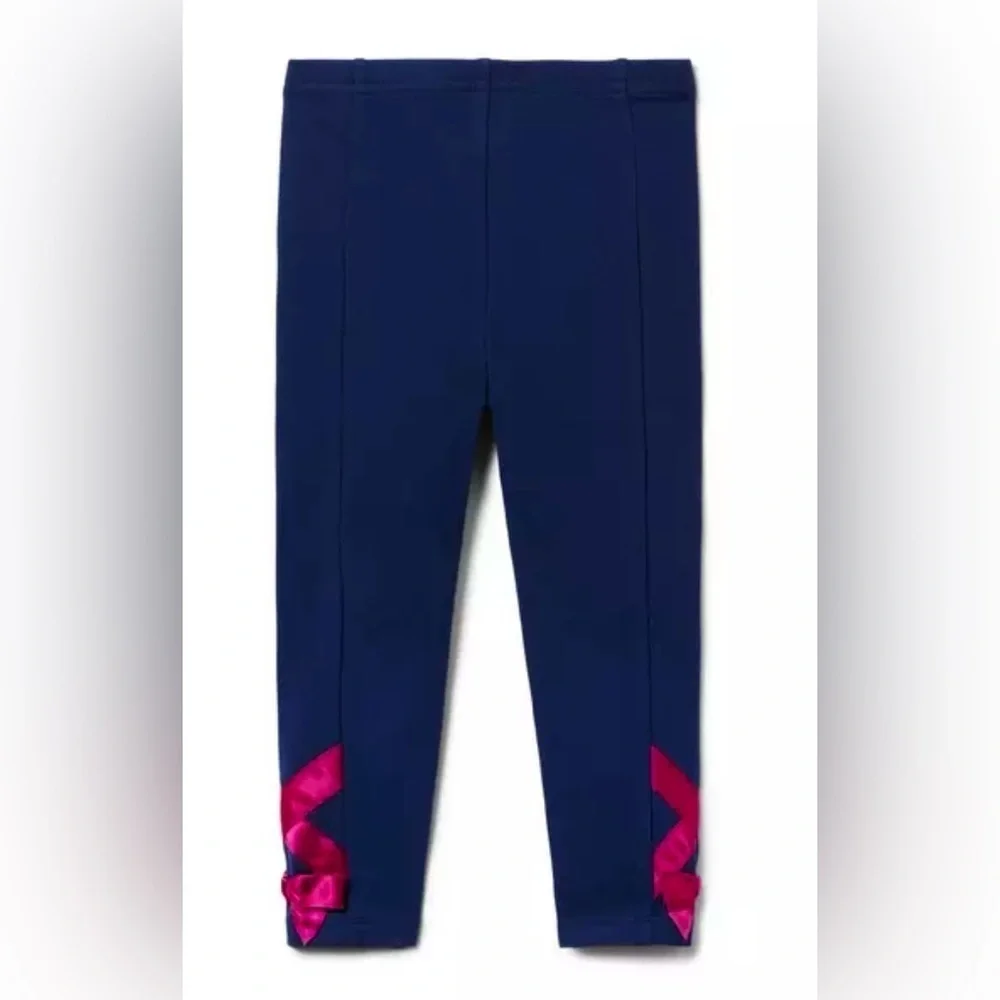 Janie and Jack • 2T • Navy Ballerina Legging Ribbon Detail